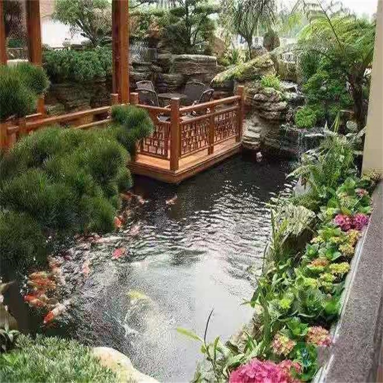 颍东别墅庭院景观设计鱼池